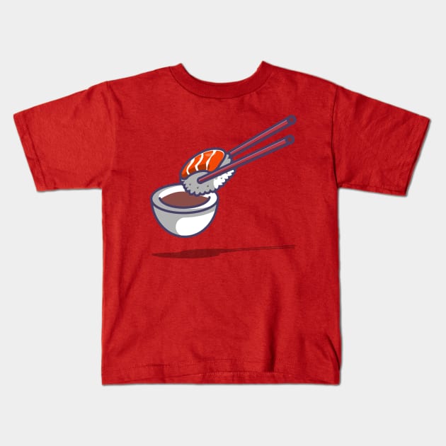 sashimi and sauce Kids T-Shirt by fflat hds